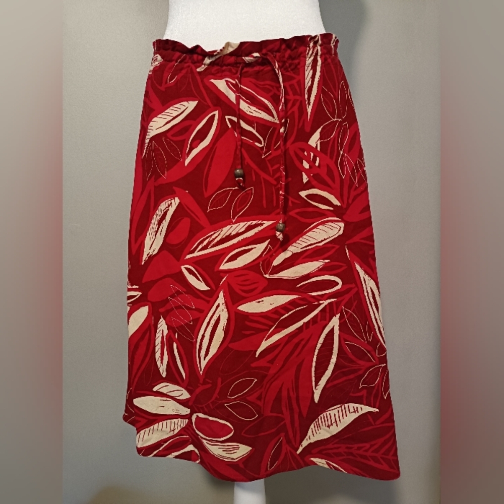 H&M Red and White Pencil Skirt